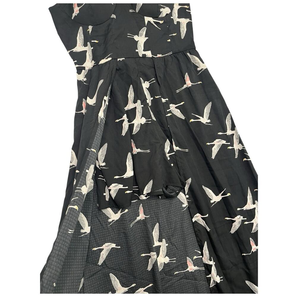 Band Of Gypsies Romper Maxi Dress Womens Small Blue Bird Boho Festival Flowy - Picture 8 of 13